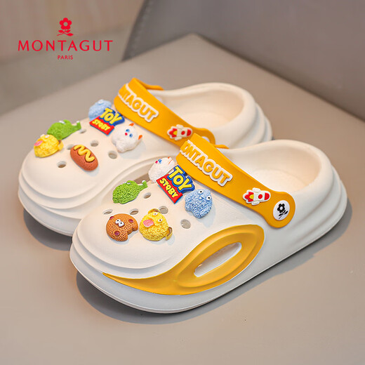 梦特娇儿童洞洞鞋男童拖鞋中大童6-12岁夏季鞋子室内外穿防滑软底沙滩鞋
