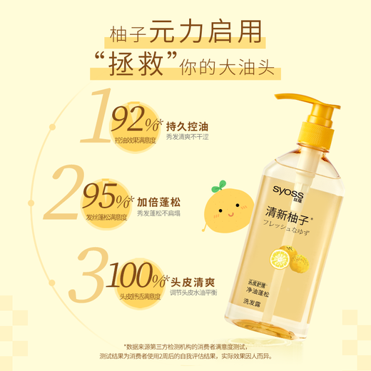 
Siyu (syoss) Shampoo Fresh Pomelo Oil Control Fluffy Shampoo 680ml Anti-dandruff Scalp Refreshing Shampoo