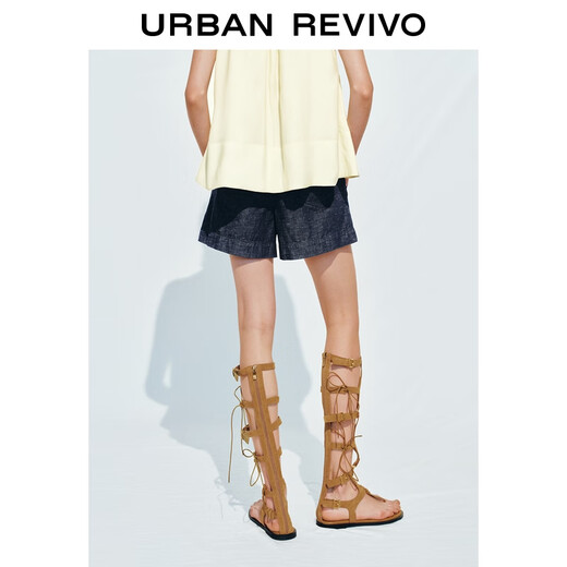 UR2025 automne Nouvelle trémettement semi-élastique décontractée pour femmes shorts en jean UWM850190