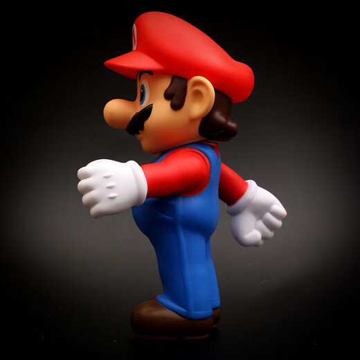 SuperMario马里奥路易耀西公仔玩具摆件玩偶可动模型 23cm红 25耀西青龙盒装