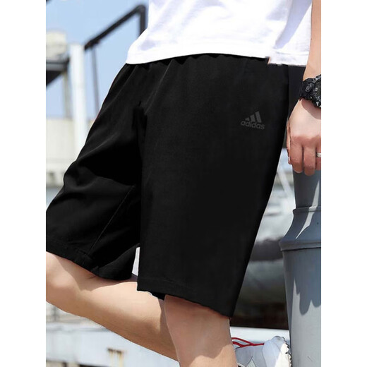 阿迪达斯 （adidas）棉质短裤男夏季新款运动裤宽松针织休闲五分裤IC9756 IC9756  XL _推荐175-195斤