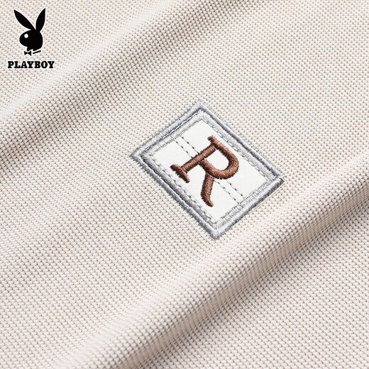 
Playboy Men's Casual Suit Summer Loose Breathable Short Sleeve T-Shirt Korean Style Fashion Trendy Men's Sports Set [Set] Khaki L [Suggested 120-140Jin [Jin equals 0.5 kg]]