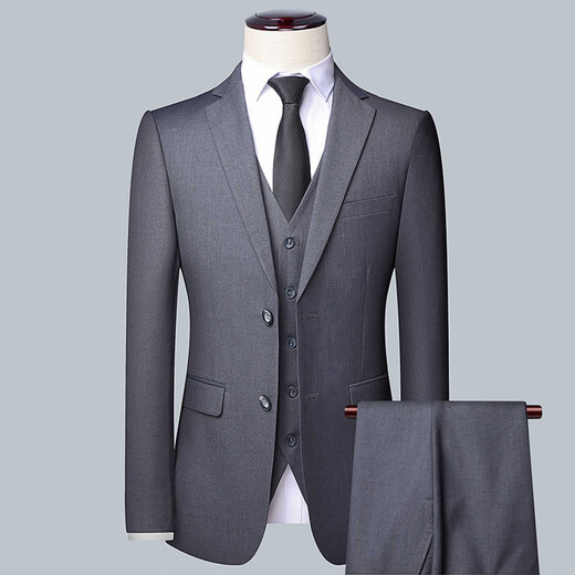 SEVEN 7 Seven brand men's suit spring and autumn business casual men's professional decoration body style fashionable two-piece solid color navy (suit + pants) S 165-(recommended 85-100Jin Jin equals 0.5 kg)