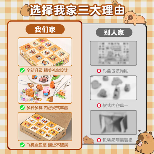 罗璃儿童玩具卡皮巴拉洞洞乐盲盒戳戳乐3-6岁幼儿园8-10女孩生日礼物9