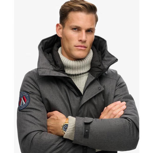 Superdry men's jacket new warm windproof plus velvet cotton spring and autumn casual fashion comfortable commuter men's jacket schwarz one size |