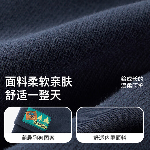 Paw Paw Team Li Dagong Children's Clothing Boys' Sports Pants Spring and Autumn Style Casual Work Pants for Children and Middle School Autumn Clothes Navy 120