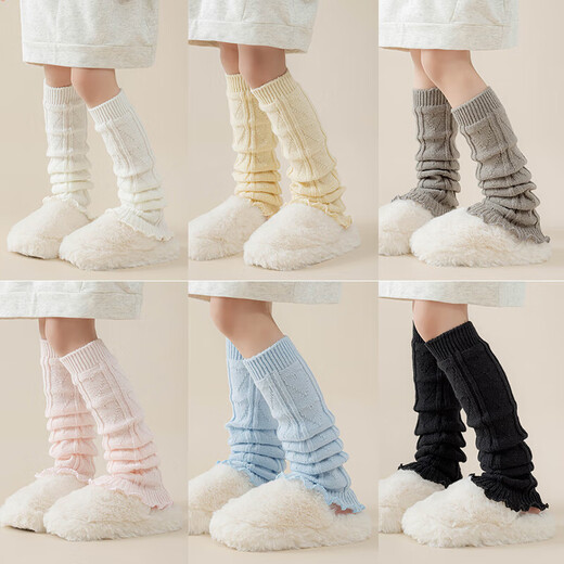 Girls' piles of socks, autumn and winter Korean children's socks, girls' baby calf socks, stockings and leg covers, spring and autumn style, white, one size fits all