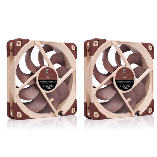 Noctua NF-A12x25 G2 PWM Sx2-PP LS-PWM zweite Generation A12 Cat-Lüfter 12025 12CM LCP Flüssigkristall-Polymer-Gehäuselüfter intelligente Temperaturregelung Noctua A12x25 G2 PWM Sx2-PP