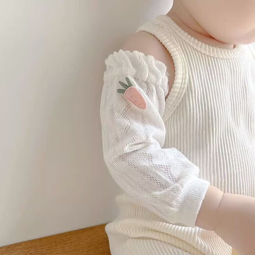 Tuzun Newborn Baby Sleeve Extra Small Summer Sleeping Air Conditioner Sun Protection Mosquito Infant Infant Arm Protector Baby Arm Protector White F