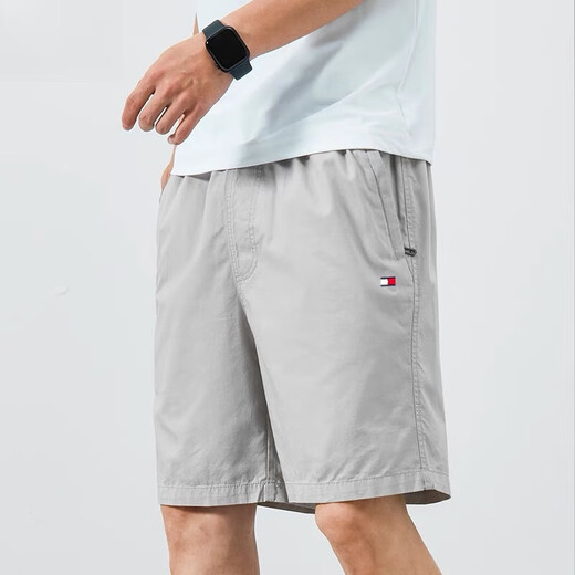 
TOMMY JEANS Tommy Summer Pure Cotton Shorts Men's Versatile Loose Beach Pants 9215 Bean Green L