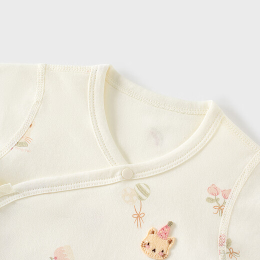 童泰（TONGTAI）婴儿包屁衣春秋季纯棉宝宝连体衣新生儿衣服三角哈衣爬服粉色66cm