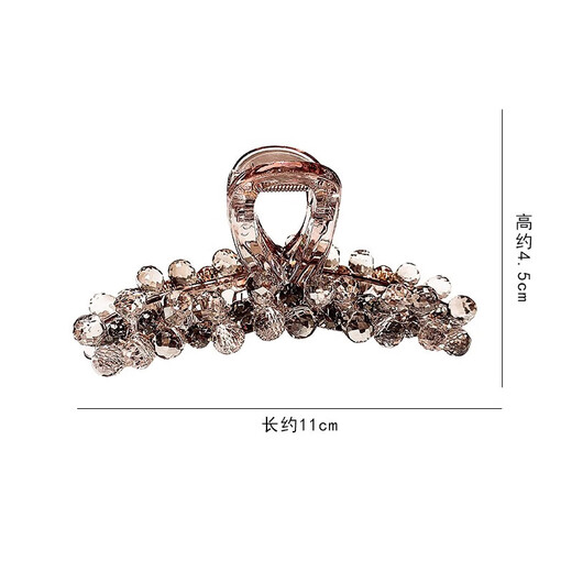 Two Worlds Light Luxury High-end Imitation Crystal Large Clip Shark Clip Women's Fashion Versatile Hair Clip for the Back of the Head 2026 New Headwear Flash Diamond Clip