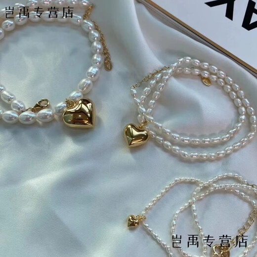 Flash engraved old Phoenix Korean love pearl pure silver necklace fairy versatile style medium necklace Lao Fengxiang same style