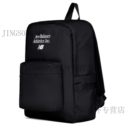 New Balance Sports y Casual Zipper Closure Fabric Mochila hombres y mujeres del mismo estilo pareja negra negra