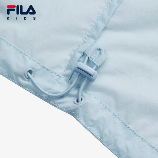 FILA Children's Sun Protection Clothing 2025 Autumn New Girls' Outdoor Sports Hooded Jacket Light Silicon Blue-LB 160