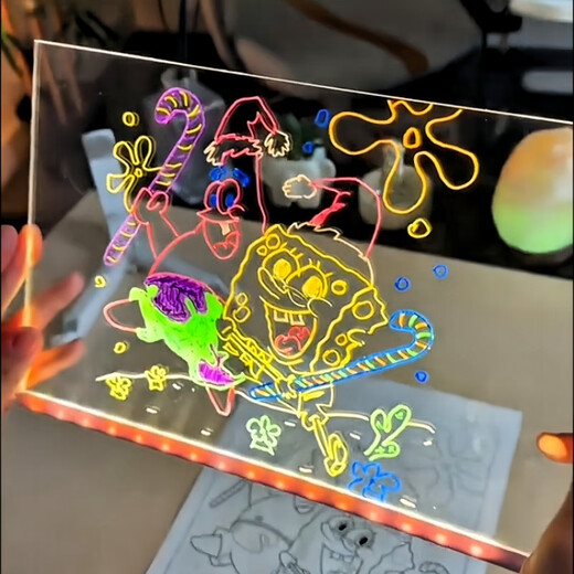 Wozhi Kinderspielzeug glühend Zeichnungsbrett Handschrift Brett Farbbeleuchtung Gemälde Graffiti Schreibbrettspielzeug Mädchen Geburtstag Geschenk