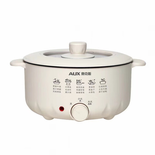 Pot chaud électrique pour ménage multifonction 4L Capacité Dormitory Dormitory antiadhésive Pot de cuisson électrique cadeau Nouveau style Acheter 1 WXY6627 OAKS 6L Pot chaud électrique