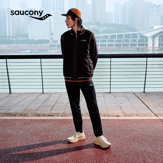 Saucony索康尼彭于晏同款胜利22跑步鞋男缓震舒适跑鞋米咖啡（宽楦）42.5