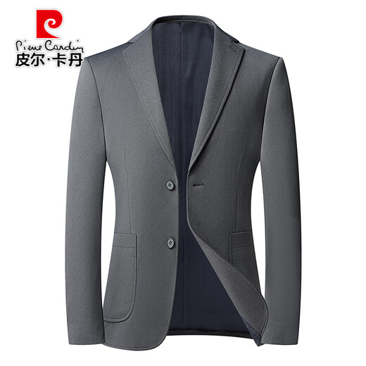 皮尔卡丹（pierre cardin）商务薄弹力透气休闲西服2025春夏季男士爸爸西装商务高端外套 9928蓝色 M 170/100-120斤