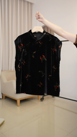 Sakura meijia dy2694 mulberry seiden samt neu chinesische verbesserte cheongsam Dropschraube Temperament Vielseitig schräg losen oberen Schatz hulu karten codes groß M 90-105jin [Jin gleich 0,5 kg]