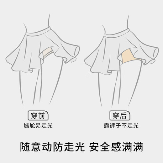 BEAUTÉ URBAINE 2 paires de pantalons de sécurité pour les femmes Leggings intérieurs en coton pur pour femmes glace d'été Traceless confortables respirants et anti-exposition 2xl