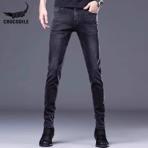 COGAS CHOGATH CHOGATH COCODILE CROCODILE Camisa de cocodrilo Jeans Pantalones Slim Slim Foot Summer String Fin-Think Casual Men 1048 Negro Regular 10xl 2890-105Jin [Jin iguala 0.5 kg]