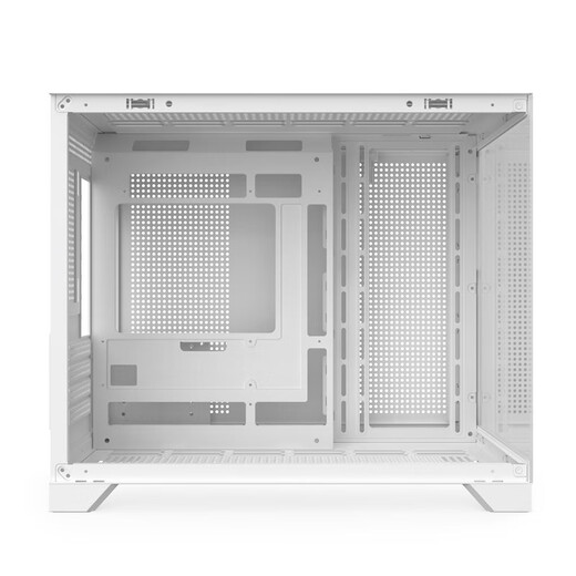 航嘉（Huntkey）S960暴风雪X全景版电脑主机箱海景房机箱（双面钢化玻璃/左右分区/360水冷/9个风扇位/M-ATX主板） 百盛T600全景版-白色