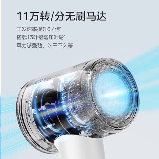 Midea high-speed hair dryer 500 million negative ions hair care household hair dryer high power quick drying noise reduction light sound hair dryer home appliances national subsidy holiday/birthday gift FG206