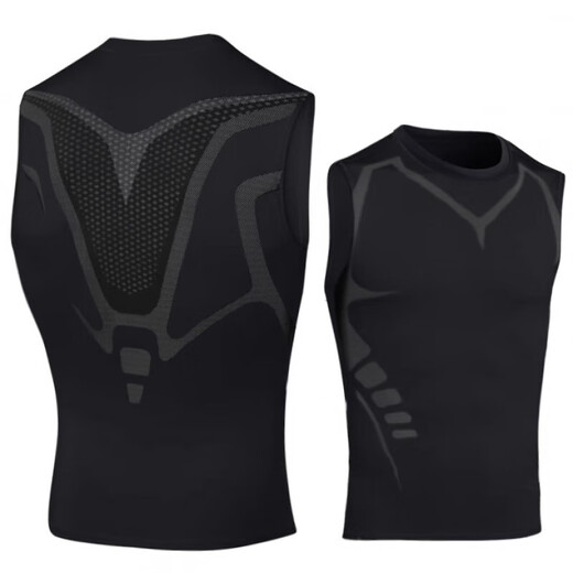 Sports Vest Sports Moletizaciones de secado rápido de hombres Fitness Fitness Capacitación de baloncesto Entrenamiento VEST Correr camiseta que absorbe el sudor sin mangas BX13-Black XL