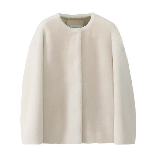 MSBEAST BEAST MISS importiert Merino Fellmantel Frauen Lammfellmantel 丨 Piaoxuening Wintercreme Weiß M.