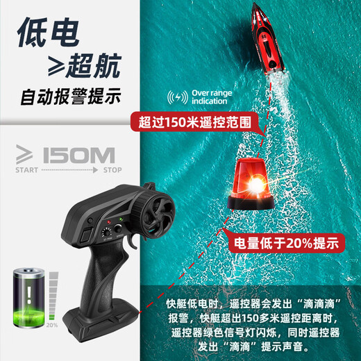 Boquilla de control remoto Desarrollo de alta velocidad de alta velocidad Los niños grandes impermeables al agua pueden ingresar al agua para tirar de los juguetes de regalo del modelo de barco net