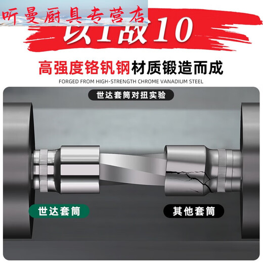 CLCEY德国套筒电动扳手工具组合套装内六角加长批头风炮10/14/17mm套头 小5.0mm6.3mm系列1/4-11304