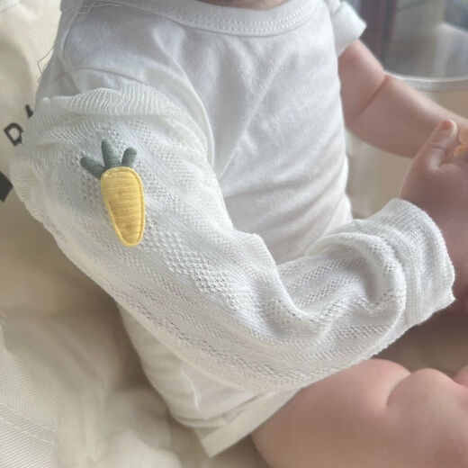 Tuzun Newborn Baby Sleeve Extra Small Summer Sleeping Air Conditioner Sun Protection Mosquito Infant Infant Arm Protector Baby Arm Protector White F