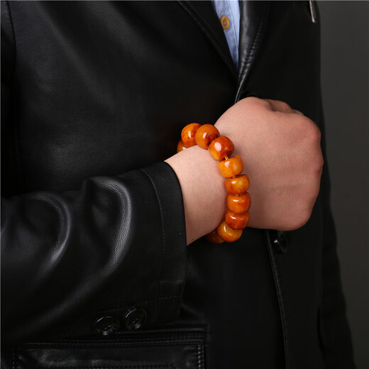 Lei Yumeng Generation Natural Old Beeswax Bracelet Gold Twisted Honey Bracelet Unoptimized Raw Stone Men's and Women's Beeswax Pendant Pendant (Style 5) Beeswax Frosted Style