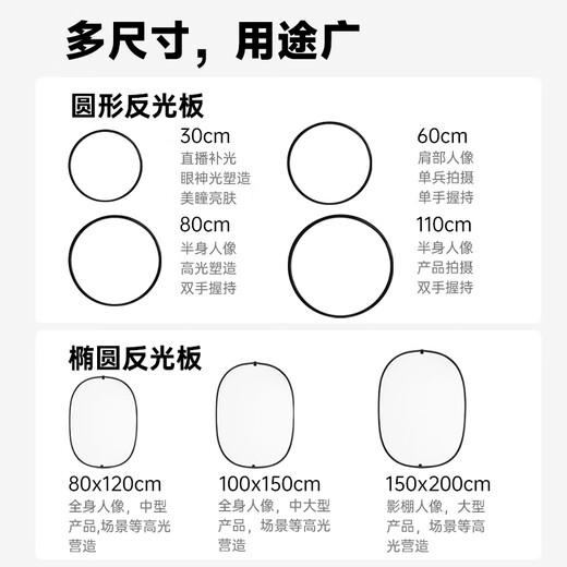 AMBITFUL five-in-one reflector 80*120cm soft light board photography light barrier foldable outdoor portrait photography fill light board equipment folding portable camera photography fill light board