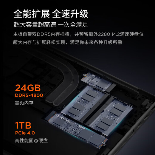 Lenovo Xiaoxin Pro14/Pro16 2025 dünner und leichter Laptop-Zuschuss 20 % Flaggschiff Ryzen 7 Standardspannungsprozessor OLED-Bildschirm Business-Office-Design-Notebook für Studenten Pro14 Ryzen 7H 255 OLED-Bildschirm 32 G Speicher 1 TB Solid State 2,8K-Upgrade