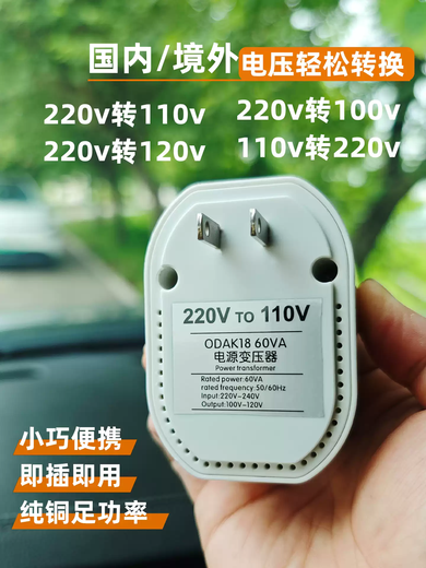 Transformer 220v to 110v power converter 100 buck Japanese 120 volt American tooth cleaner socket plug 220v to 120v domestic peak 3000w
