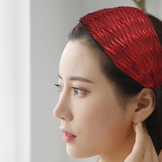 Tianzhu Pavilion Hairdresses for Covering Gray Hair Daily Wear Summer Mesh Hair Hoops Women's Hair Pressure Bandwidth Brown Color