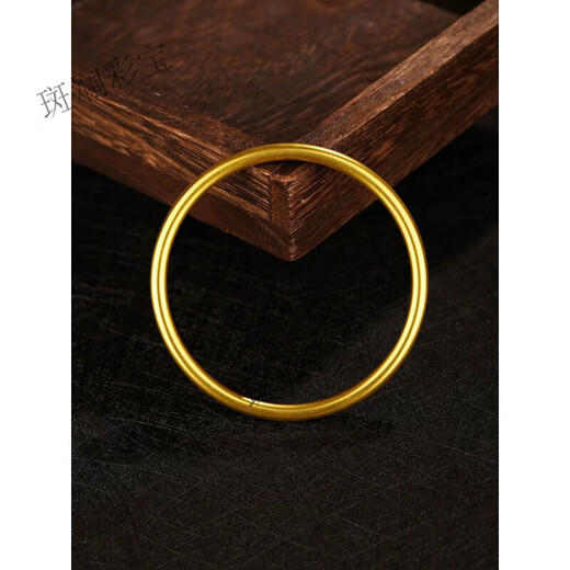 Ancient method inherited alluvial gold bracelet, simulated fake gold ring, women's non-fading bracelet for two generations, bracelet box