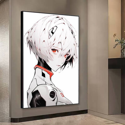 Evangelion hanging painting Asuka Ayari decorative painting Number 1 mobile anime girl's porch painting EVA11 80*12035MM thick aluminum alloy brushed gold