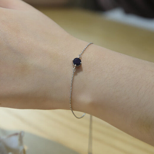 GEM STONE KING 1.1 carat sapphire bracelet for women 925 silver classic single colored gemstone bracelet for girlfriend’s birthday Christmas gift blue sapphire bracelet