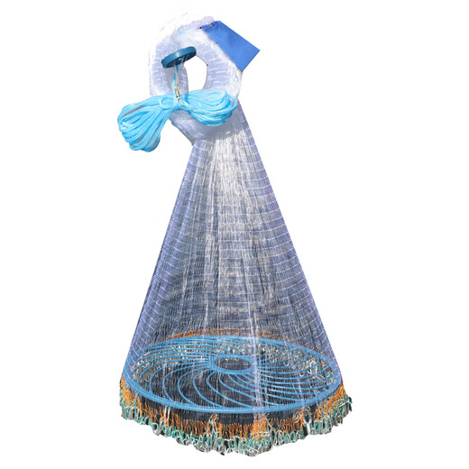 Jinglang hand throw net, Frisbee type, iron chain type, easy to throw fishing net, fishing net, spin net, swing net fishing net, type 360