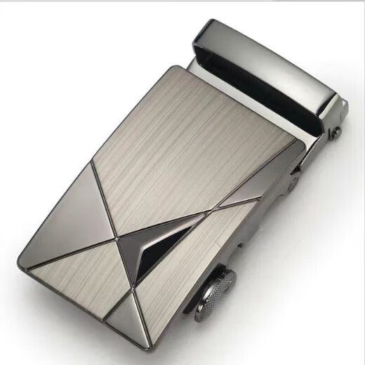 Belt automatic buckle men's trouser belt head business belt head accessories card slot 3.5cm clip outer wear buckle gift black square buckle does not include belt