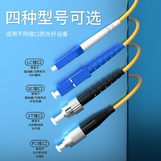 纤飞单模单纤光纤跳线 SC/LC/FC/ST电信级单模单芯光纤尾纤 成品光纤线 FC-FC单模单芯【3.0线径】 2米