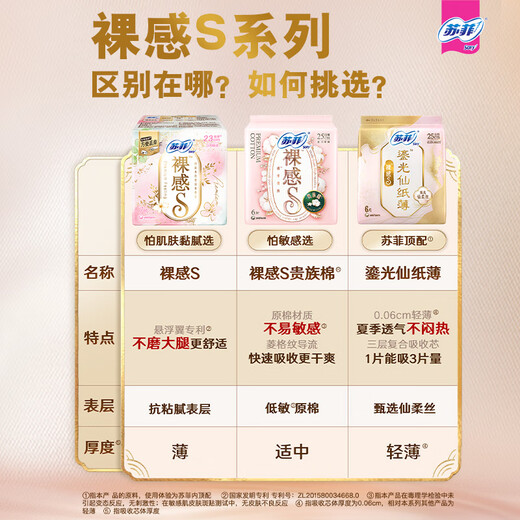 Sophie Nude S Noble Cotton Pure Cotton Day and Night Sanitary Napkin 29cm 20 Pieces Dry Hypoallergenic Aunt Napkin OCC