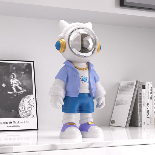 Chuxiang kreativer Astronaut Desktop Ornamente Office Desk Phrase Wohnzimmer Eingang Weinschrank Kinderzimmer Bücherregal Home Dekoration Astronaut Desktop Orange Orange [High 15 cm]