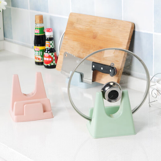 Kitchen pot lid rack storage rack pot lid rack countertop chopping board rack spatula storage rack exclusive for live broadcast Jingxi price 1 piece random color