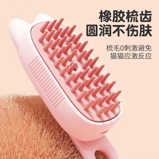 One-touch spray brush cleaning and hair removal comb for cats and dogs, steam anti-flying hair electric pet supplies, electronic spray comb with handle 1, random colors