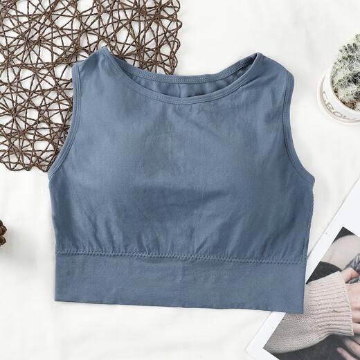 Women's Vest Sports Bra with Breast Pads and No Wires, Beautiful Back Wrapped Breast Yoga Tube Bra for Women SB091 White One Size (80-130Jin Jin is equal to 0.5kg)