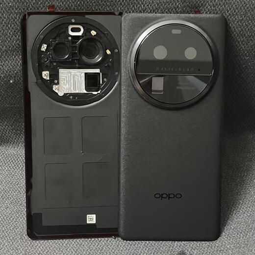 Suitable for oppofindx6pro original disassembly back cover findx6 original disassembly glass battery cover back case Findx6pro (yunmo black original back cover with lens